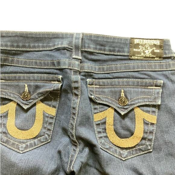 True Religion Becky Jeans Women's Size 30 Bootcut Dark Wash Blue Denim - Picture 9 of 12